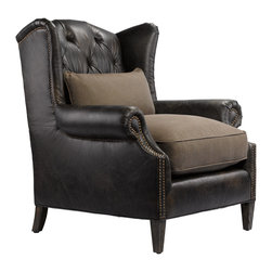 Professor's Leather Reading Chair - Armchairs And Accent Chairs
