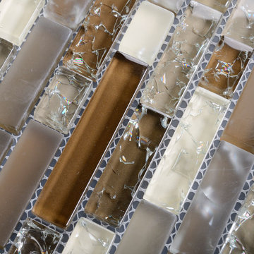 Glass Mosaic Tiles Crystal Ice Crack Tile HC-079