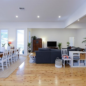 Open Plan | Kitchen, Dining + Living