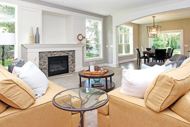 Family room - eclectic family room idea in Grand Rapids