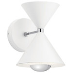 Elan Lighting - Elan Lighting 84131MWH Kordan - 10.75" 9.5W 1 LED Wall Sconce - Kordan's finish and form are inspired by a cocktaiKordan 10.75" 9.5W 1 Matte White Clear PoUL: Suitable for damp locations Energy Star Qualified: n/a ADA Certified: n/a  *Number of Lights: Lamp: 1-*Wattage:9.5w LED bulb(s) *Bulb Included:Yes *Bulb Type:LED *Finish Type:Matte White