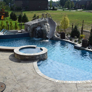 Backyard Boating Gunite Pool with ecoFinish KON