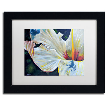 'Hibiscus' Art, 11x14, Black Frame, White Mat