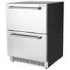VEVOR Undercounter Refrigerator 24" Built-in 2 Drawer Refrigerator Fridge SUS