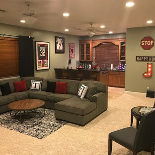This is an example of a modern basement in Phoenix.