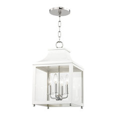 Mitzi H259704S Leigh 4 Light 11-1/2"W Pendant - Polished Nickel / White