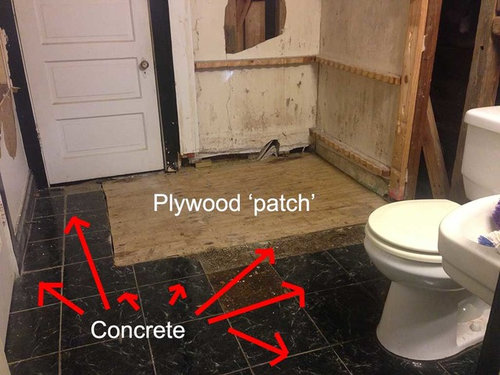 How To Seal Big Gaps In Concrete Plywood Subfloor