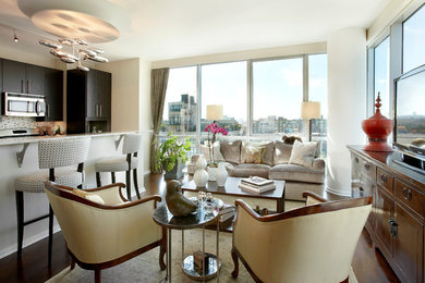 Living room - eclectic living room idea in Chicago