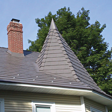 Metal Roofing - Oxford Metal Shingle in Shake Gray Steeple