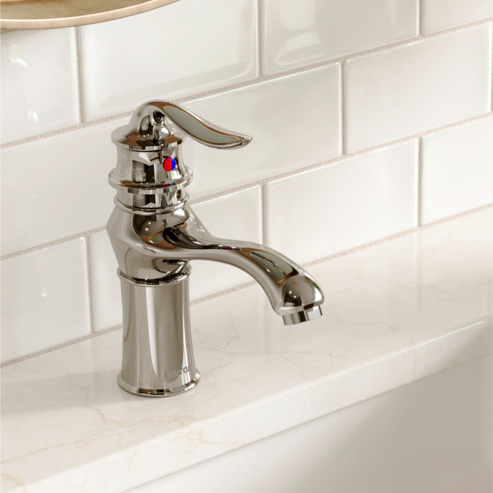 Karran KBF430 1-Hole 1-Handle Basin Faucet With Pop-up Drain, Chrome