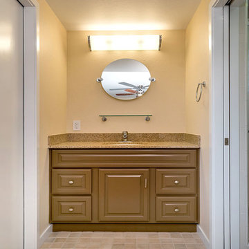 Home with Shaker Walnut Cabinets and Somerset Oak Floors