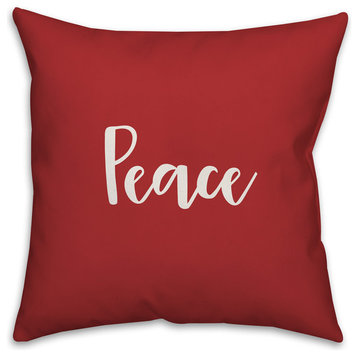 Better Not Pout, Red 18x18 Throw Pillow Cover