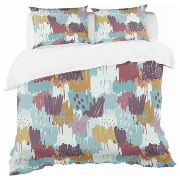 Pattern Witch Sketch Modern Duvet Cover Set, Twin