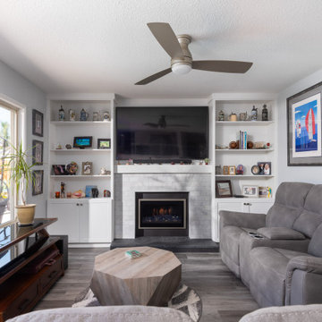 Poway Living Room Remodel with Fireplace