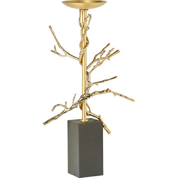 Twig Candle Holder Brass, Small