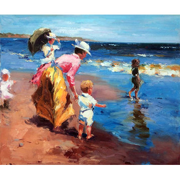 At the Beach, Unframed Loose Canvas