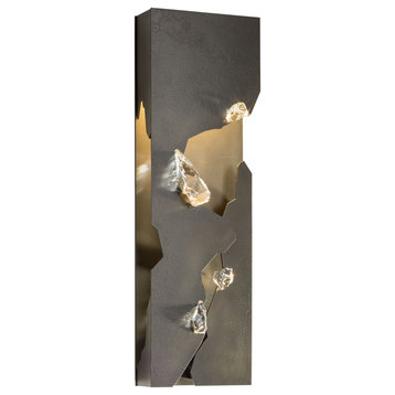 Hubbardton Forge 202015-1018 Trove LED Sconce in Sterling