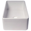 ABF3318S 33" White Thin Wall Single Bowl Smooth Fireclay Kitchen Farm Sink