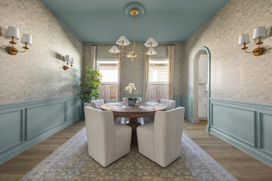 Inspiration for a transitional dining room remodel in Houston