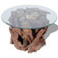 vidaXL Coffee Table With Teak Driftwood, 60 cm