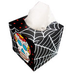 Debra Hughes - Day of the Dead Hand Painted Tissue Box - Hand painted tissue box cover that celebrates the Day of the Dead or Dia de los Muertos.