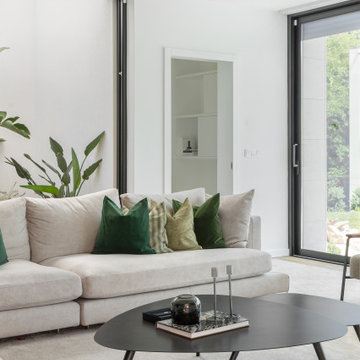Living Room Sofa and Organic Coffee Tables
