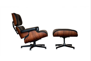 Chaises Longues Lounge Chair + ottoman Inspired by Eames