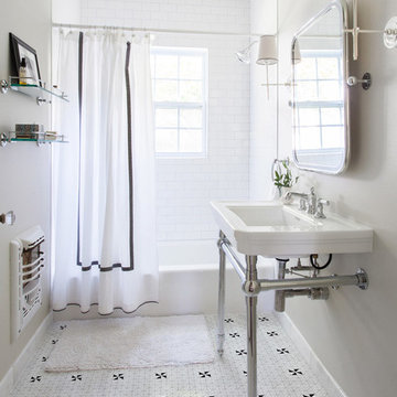 Modern Bathroom Floor Triangular Porcelain Mosaic Tile