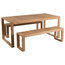 Oslo 3-Piece Teak Outdoor Dining Set