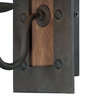 Early American 1-Light Sconce, Colonial Maple And Vintage Rust