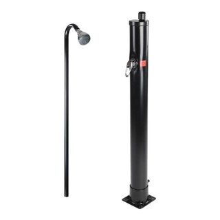 HEATGENE Stainless Steel Outdoor Shower Stand With Body Jets And Handheld  Showerhead For Outside Showers/Swimming Pools/Matt Black