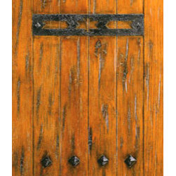 Single Door Exterior Knotty Alder, V-Grooved, Clavos, Straps - Front Doors