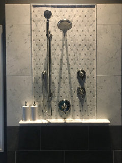 Shower Niche vs Shower Shelf — What's Really Best?  Comparing Shower Niche  + Shower Shelf — Zephyr + Stone