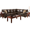 Chelsea Home Tioga 2-Piece Sectional in Bentley Bonded Brown