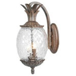 Acclaim Lighting - Acclaim Lighting 7512BC Lanai - Three Light Outdoor Wall Mount - This Three Light Wall Lantern has a Black Finish and is part of the Lanai Collection.  Shade Included.Lanai Three Light Outdoor Wall Mount Black Coral Clear Pineapple Glass *UL Approved: YES *Energy Star Qualified: n/a  *ADA Certified: n/a  *Number of Lights: Lamp: 3-*Wattage:60w Candelabra bulb(s) *Bulb Included:No *Bulb Type:Candelabra *Finish Type:Black Coral