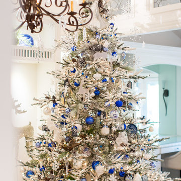 Designers, White and Blue Christmas Tree