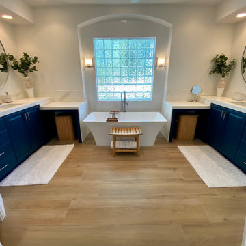 Calacatta Gold Marble Epoxy Counters | Master Bath Retreat