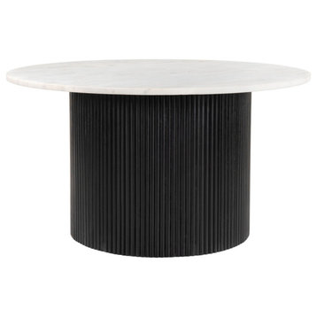 Boone Side Table White and Black