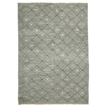 Rug N Carpet - Handmade Turkish 10' 1'' x 14' 3'' Modern Design Wool Kilim Rug