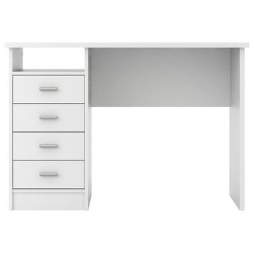 Desk With 4 Drawers, White