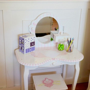 We charmed a little girl’s bedroom into a parlor fit for a little princess