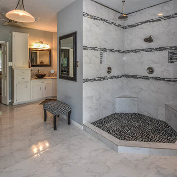 Houston kitchen, living room, patio remodel with Restoration Hardware products