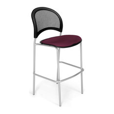 OFM Inc - Moon Caft H Chair, Burgundy - Bar Stools and Counter Stools
