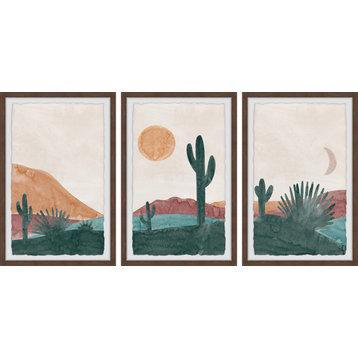 A Desert Oasis Triptych, Set of 3, 16x24 Panels
