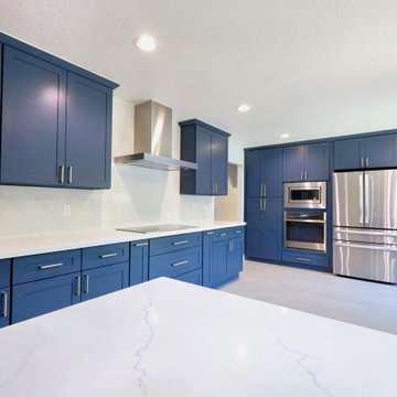 Affordable Navy Blue Shaker RTA Kitchen Cabinets | The Cabination