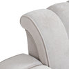 Michael Amini Balboa Chair and a Half - Shell Gray/Warm Walnut
