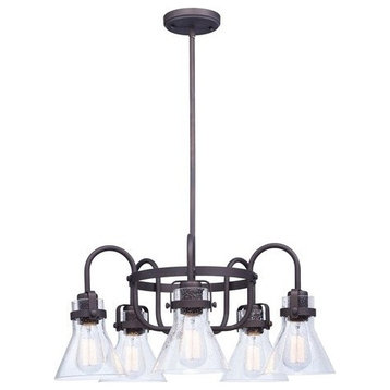 Seafarer 5-Light Chandelier With Bulbs, Oil Rubbed Bronze