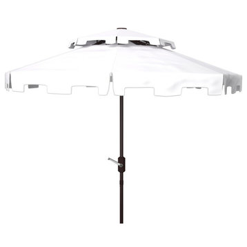 Safavieh Outdoor Zimmerman 9ft Double Top Market Umbrella White