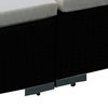 vidaXL Patio Furniture Set 6 Piece Sectional Sofa with Table Poly Rattan Black