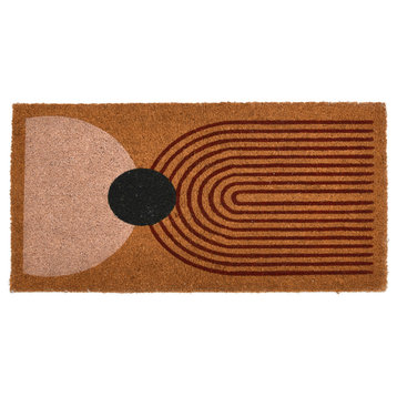 Abstract Print Coir Doormat